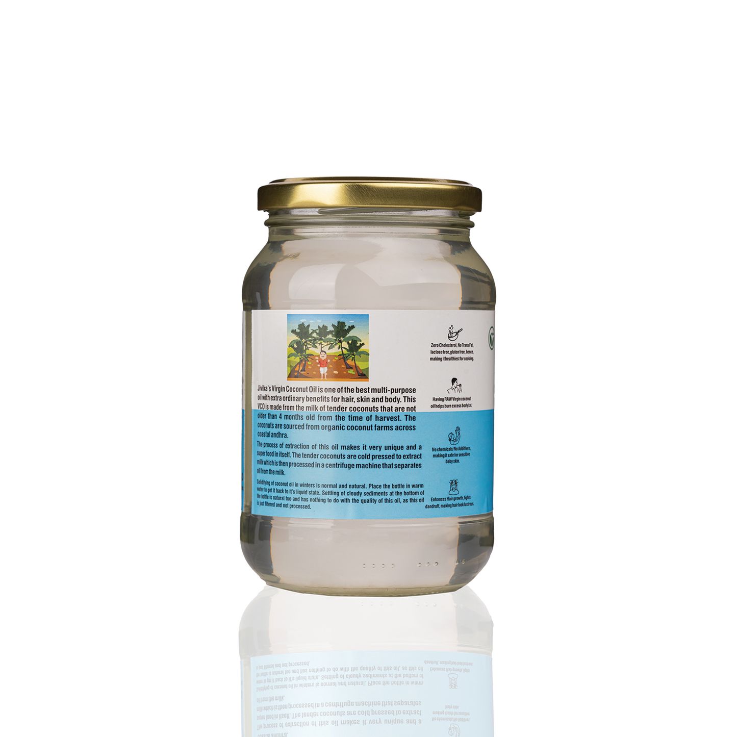 Cold Pressed Virgin Coconut Oil (Pure, Unrefined, Extracted In Centrifuge)