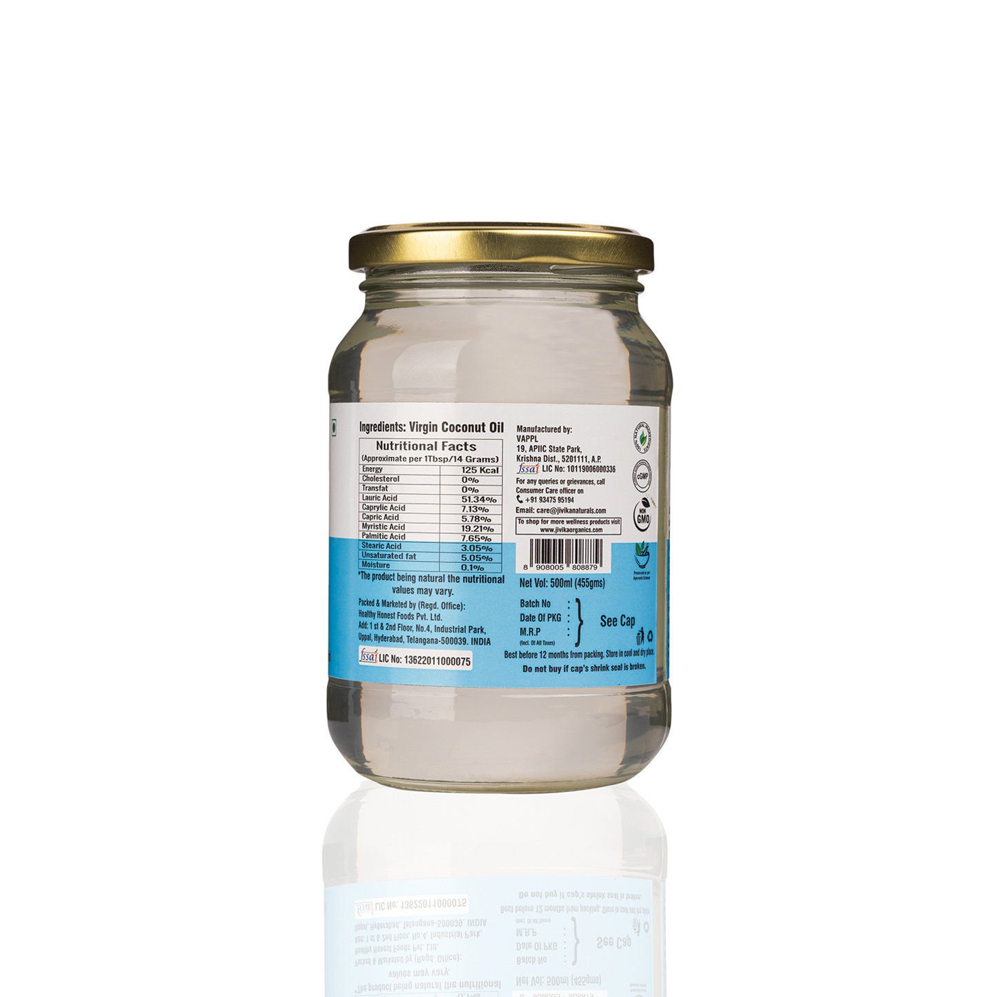 Cold Pressed Virgin Coconut Oil (Pure, Unrefined, Extracted In Centrifuge)