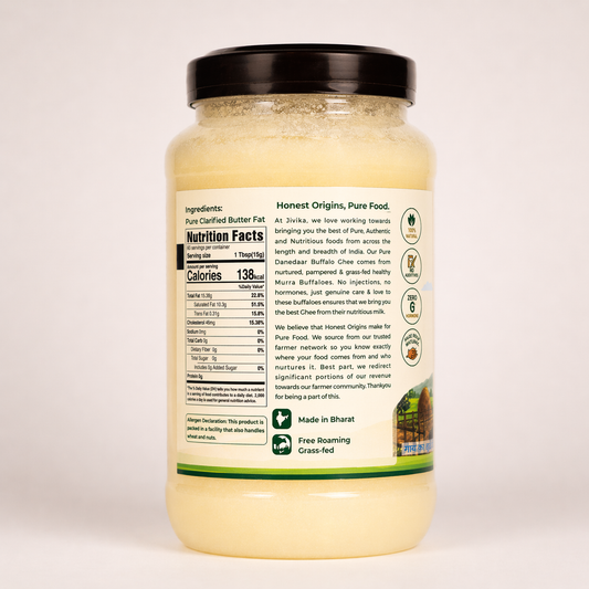 Premium Pure Buffalo Ghee - Shudh, Danedaar & Lab Tested