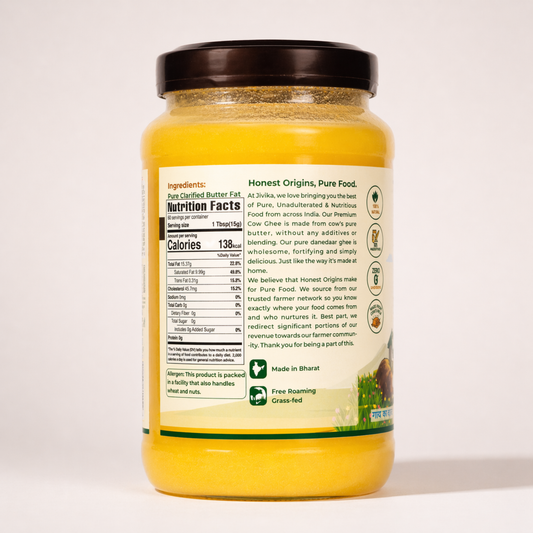 Premium Pure Cow's Ghee - Shudh, Danedaar & Lab Tested