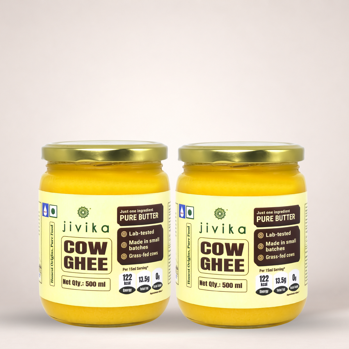 Pure Cow's Ghee - Lab Tested, Shudh, Danedaar & Grass fed