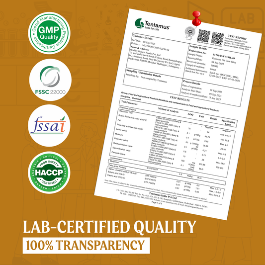 A2 Gir Cow Ghee - Single Breed (Lab Tested)