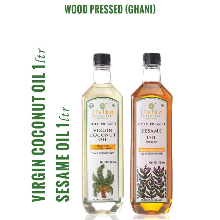 virgin coconut oil and sesame oil 1lts combo