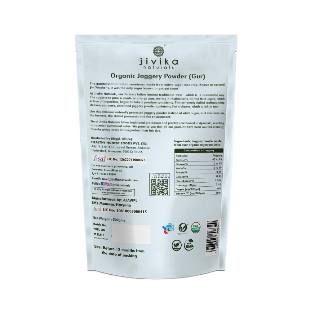 Organic Jaggery Powder (Pack of 5) Lab Tested