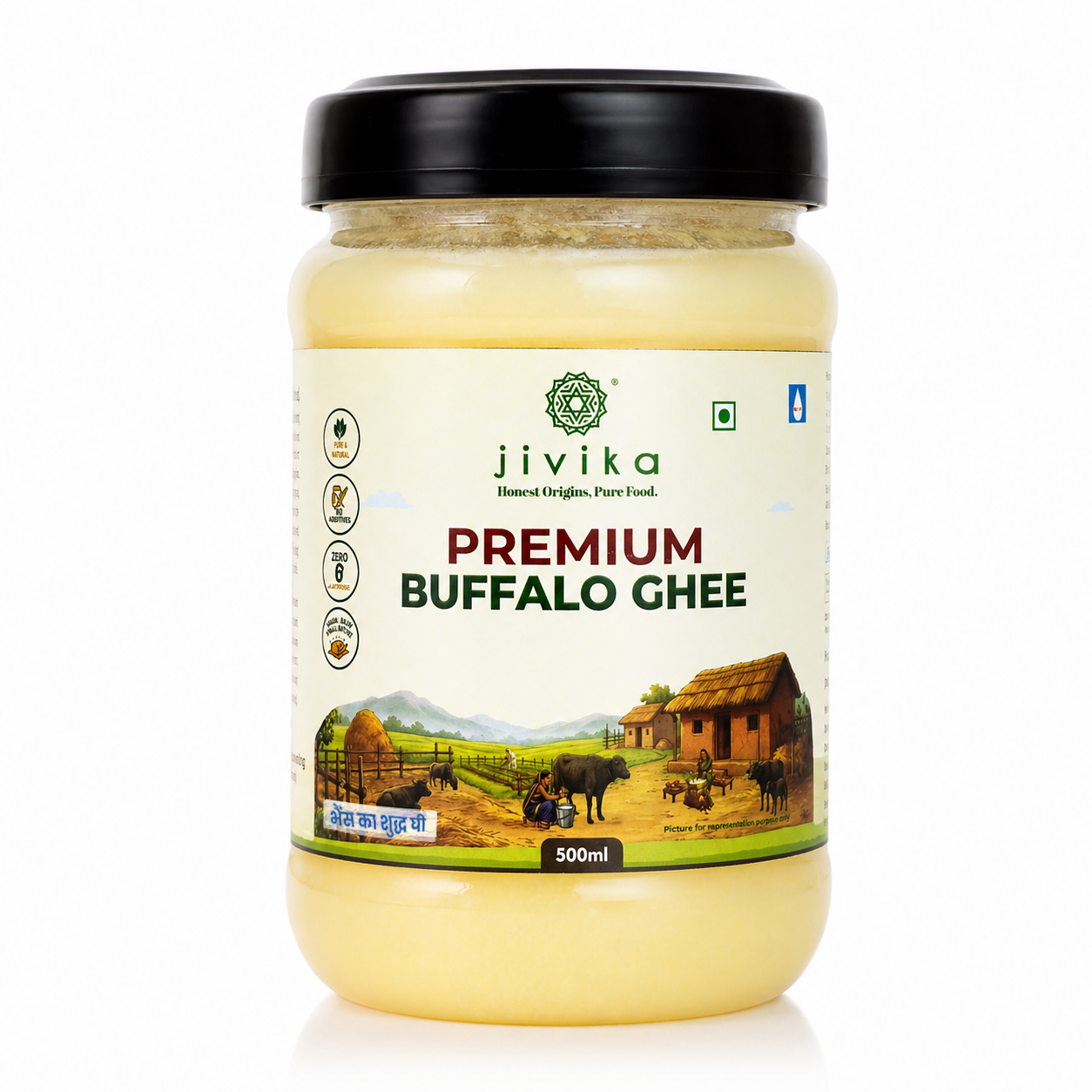 Premium Pure Buffalo Ghee - Shudh, Danedaar & Grass fed