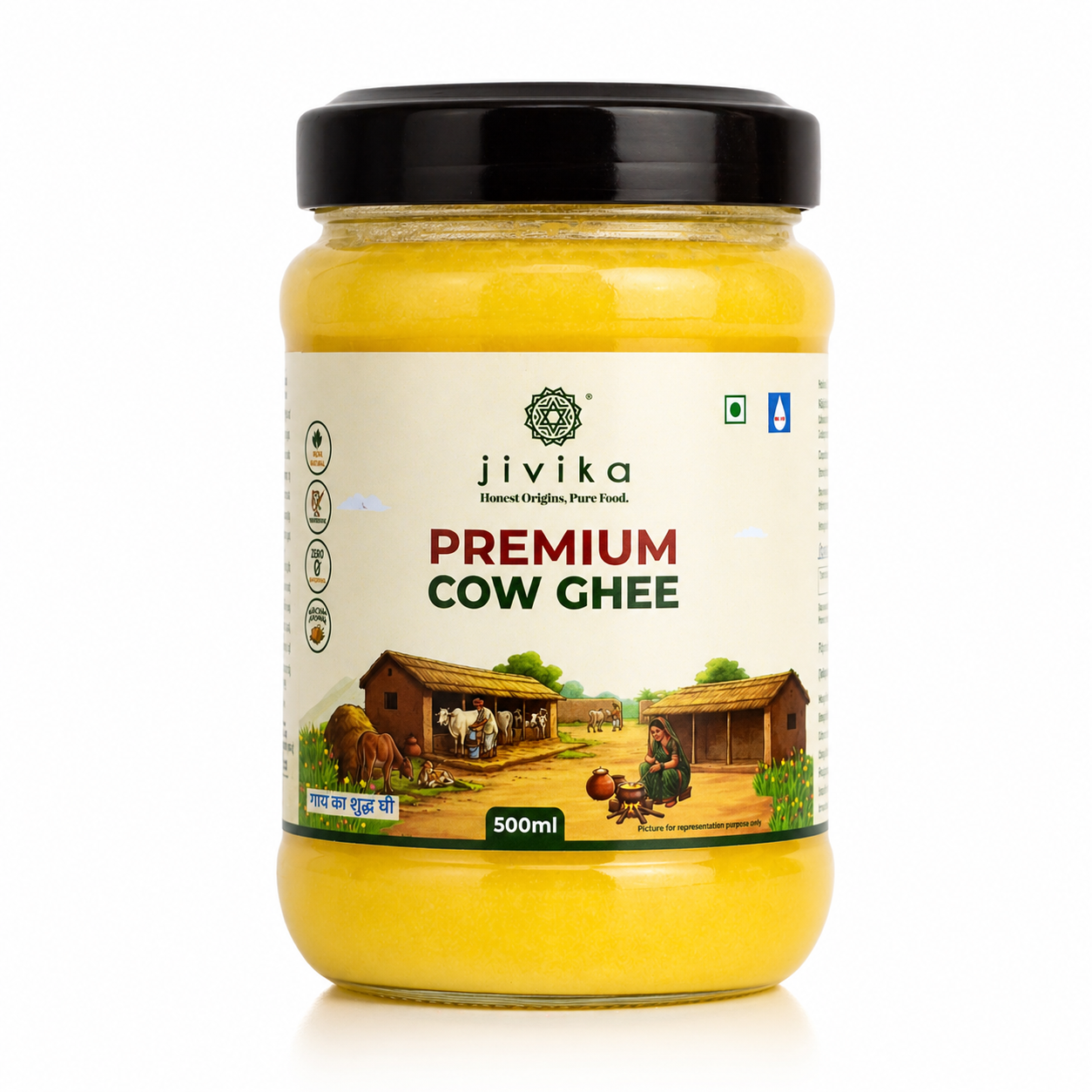 Premium Pure Cow's Ghee - Shudh, Danedaar & Grass fed
