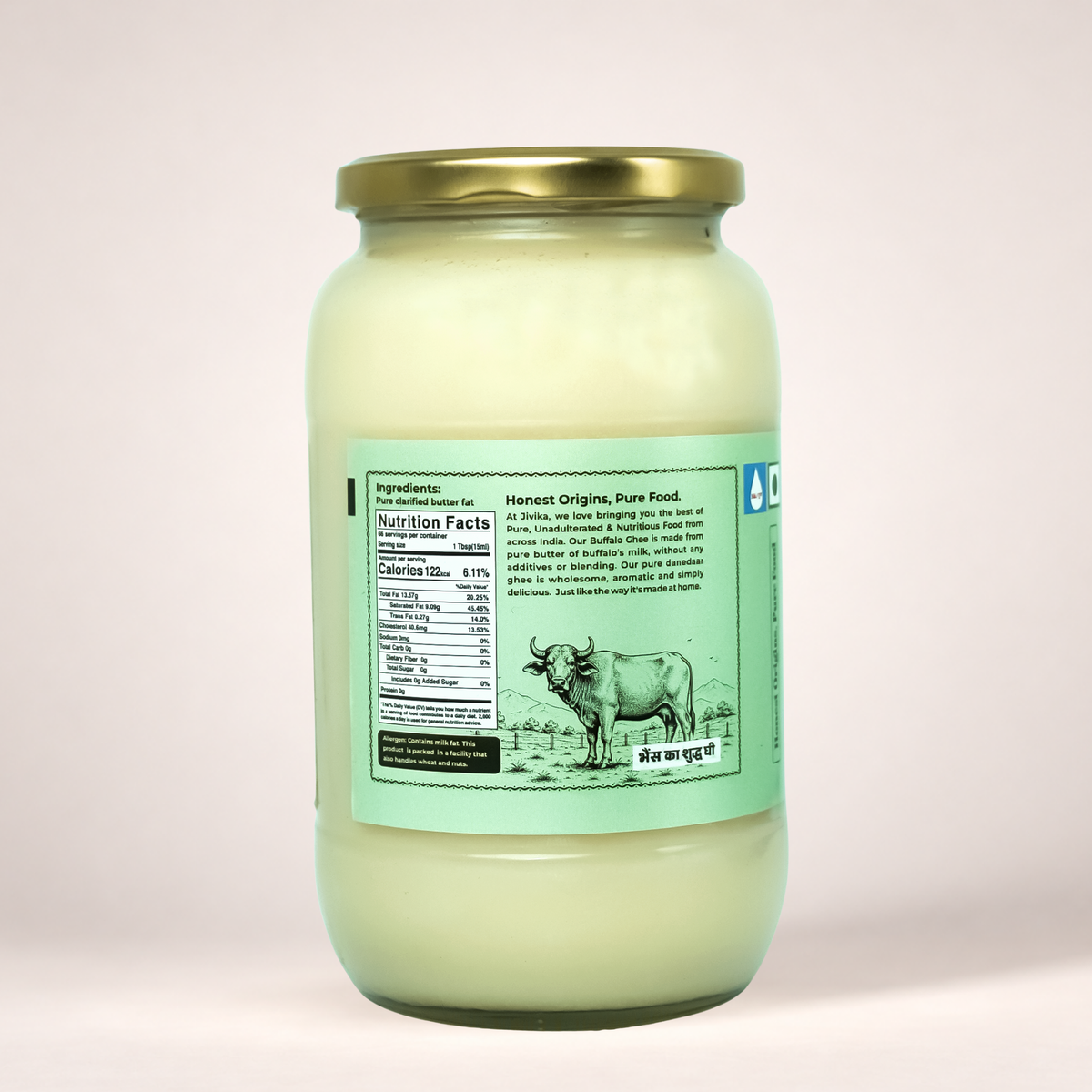 Pure Buffalo Ghee - Lab tested, Shudh, Danedaar & Grass fed