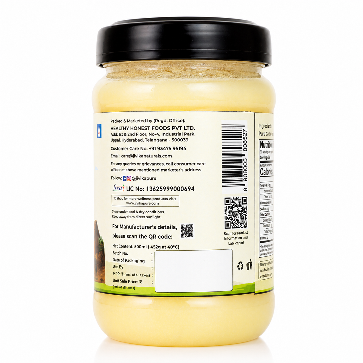 Premium Pure Buffalo Ghee - Shudh, Danedaar & Grass fed