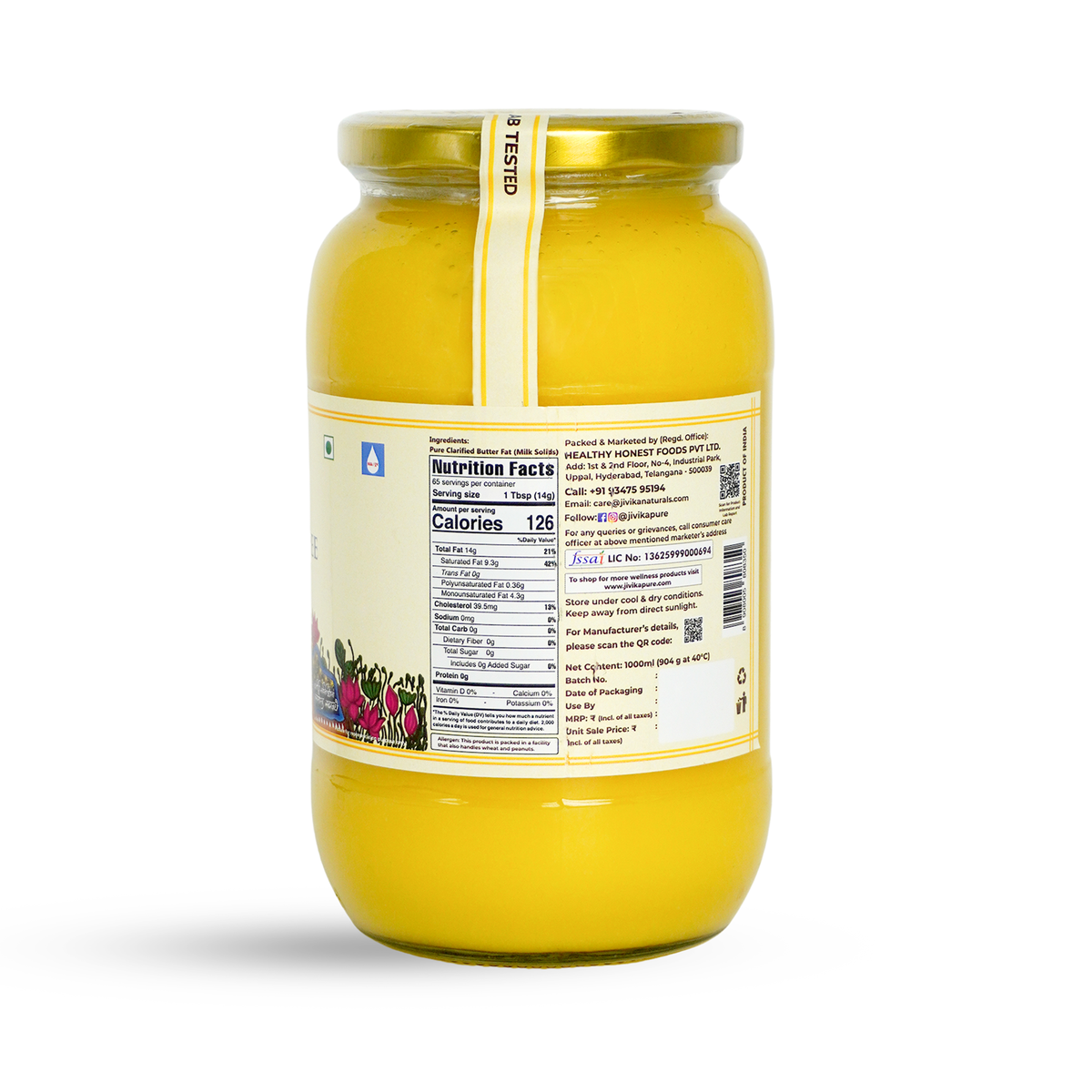 A2 Gir Cow Ghee - Single Breed (Lab Tested)