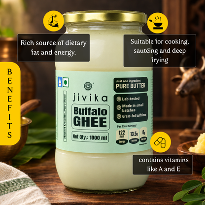 Pure Buffalo Ghee - Lab tested, Shudh, Danedaar & Grass fed