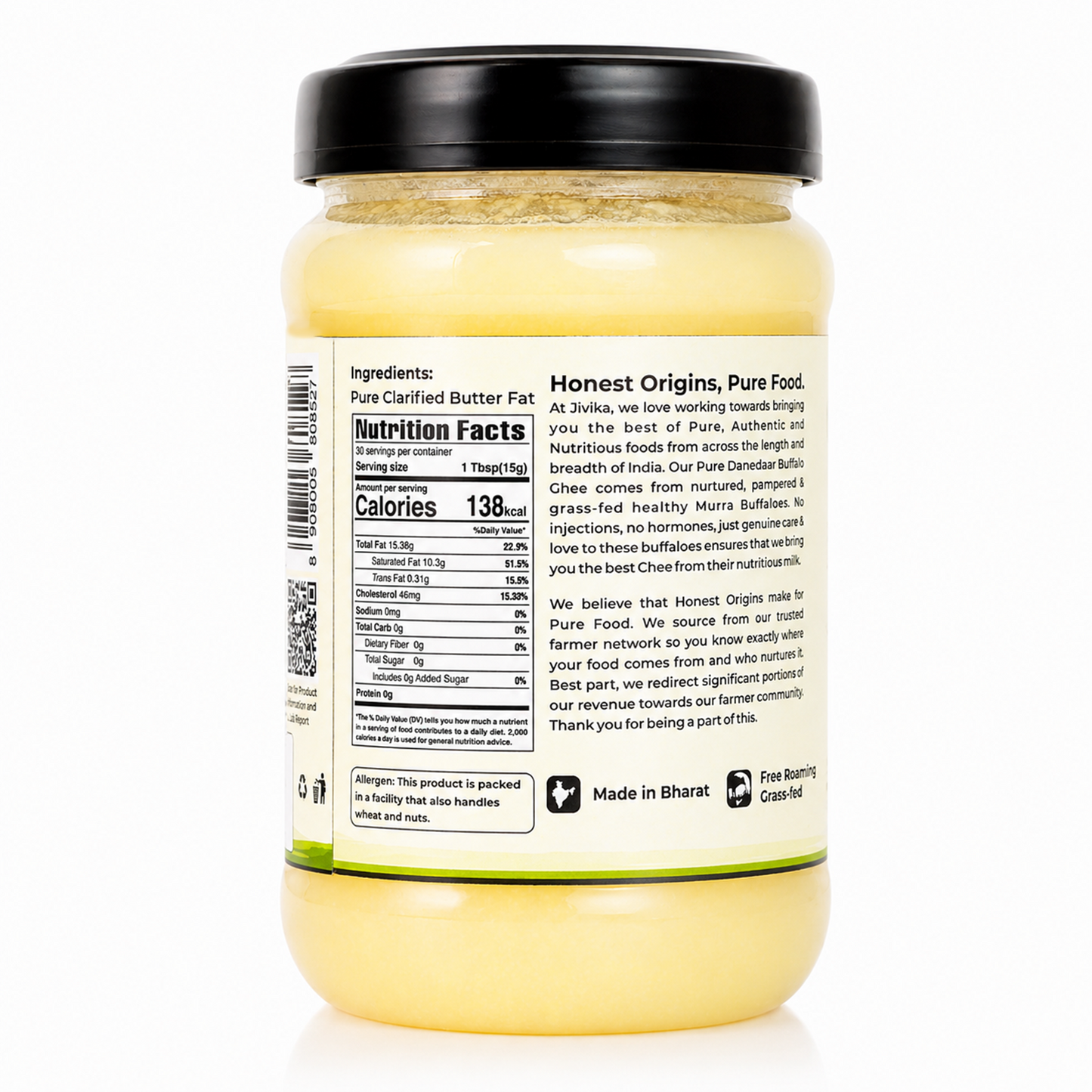 Premium Pure Buffalo Ghee - Shudh, Danedaar & Grass fed