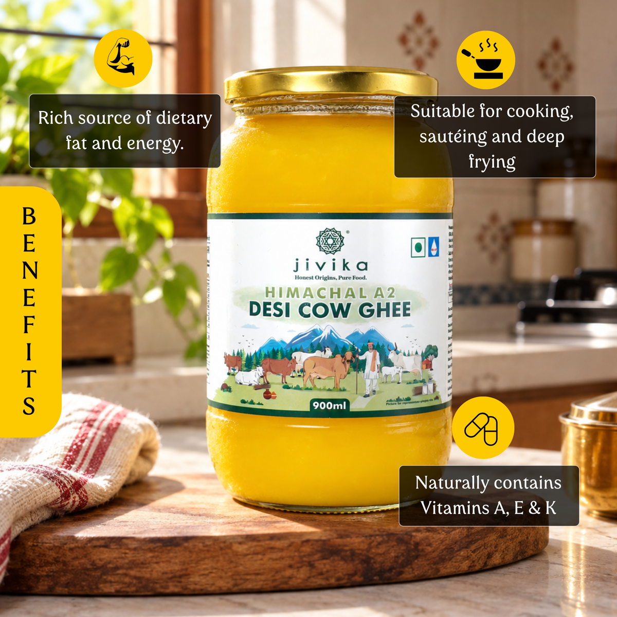Himachal A2 Desi Cow Ghee (lab Tested)