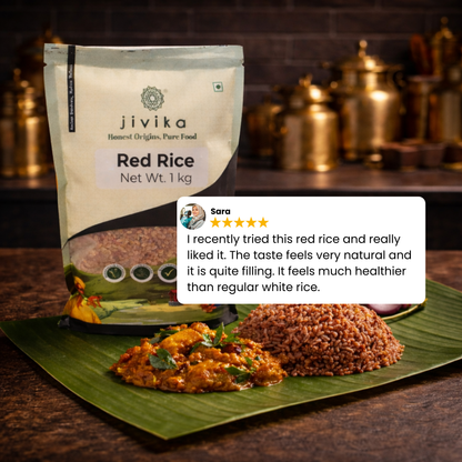 Jivika Pure Red Rice (Unpolished) – Fiber-Rich, Naturally Grown, Traditional Whole Grain Rice