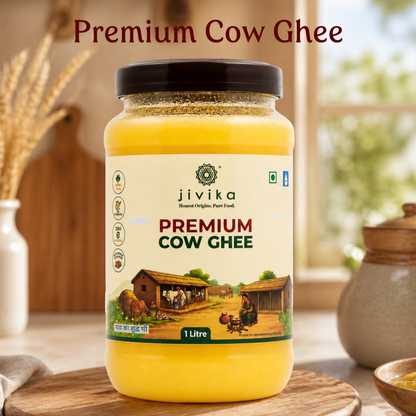 Premium Pure Cow's Ghee - Shudh, Danedaar & Grass fed