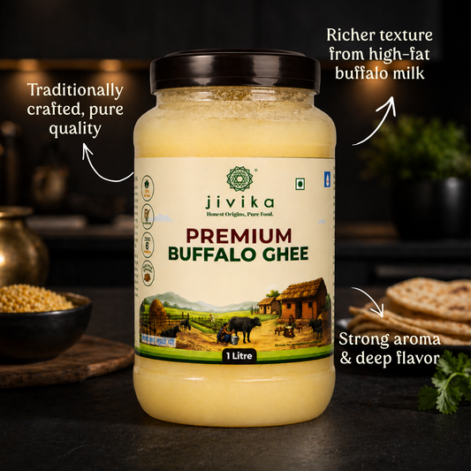 Premium Pure Buffalo Ghee - Shudh, Danedaar & Grass fed