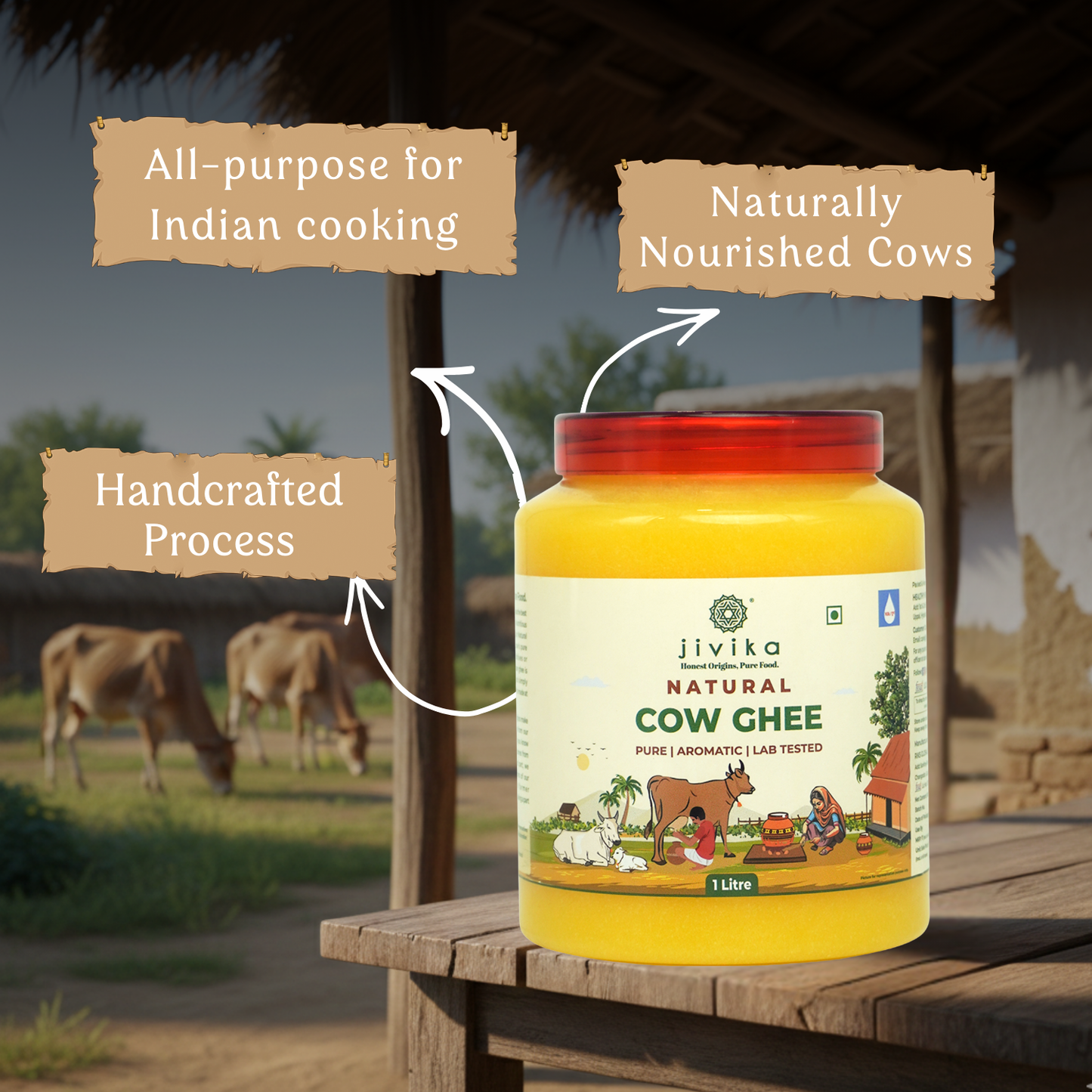Natural Cow Ghee [lab Tested]