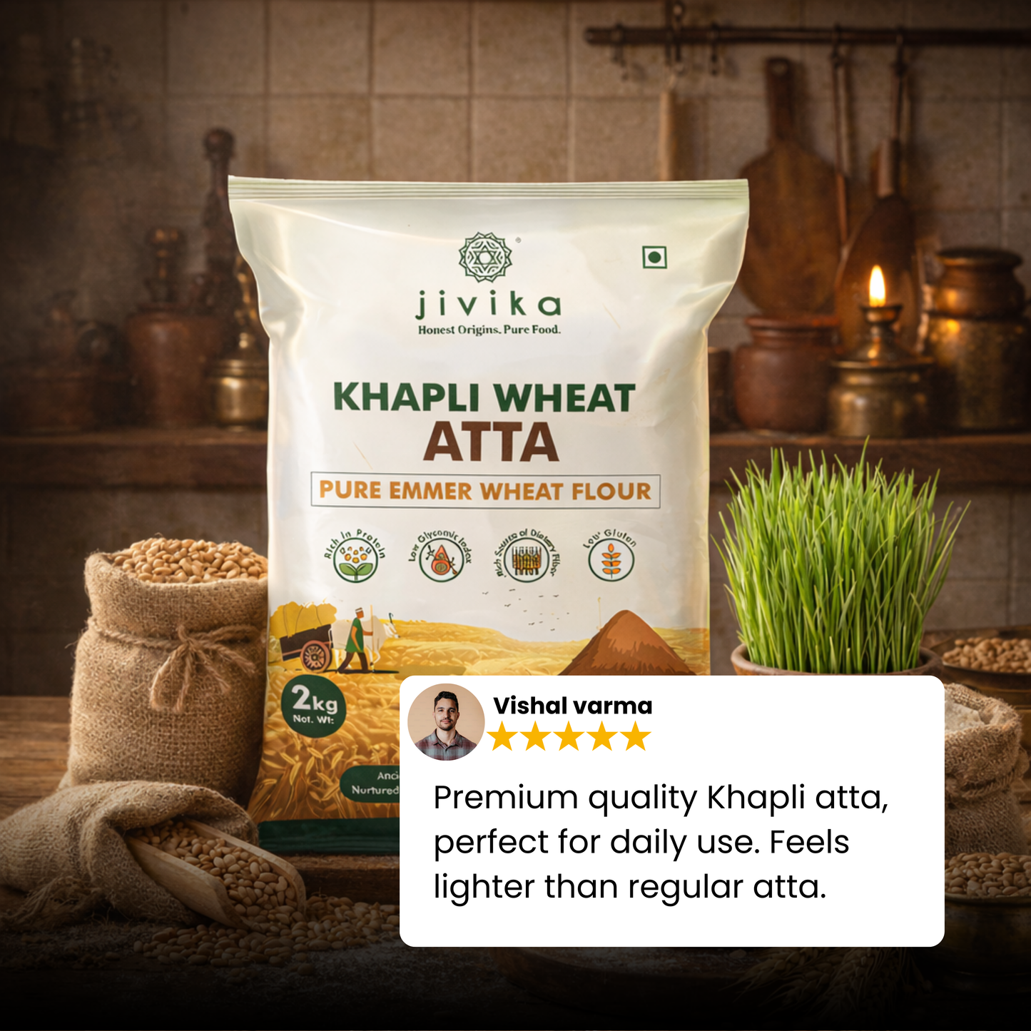 Khapli Flour - Emmer Wheat