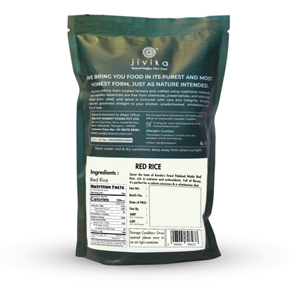 Jivika Pure Red Rice (Unpolished) – Fiber-Rich, Naturally Grown, Traditional Whole Grain Rice