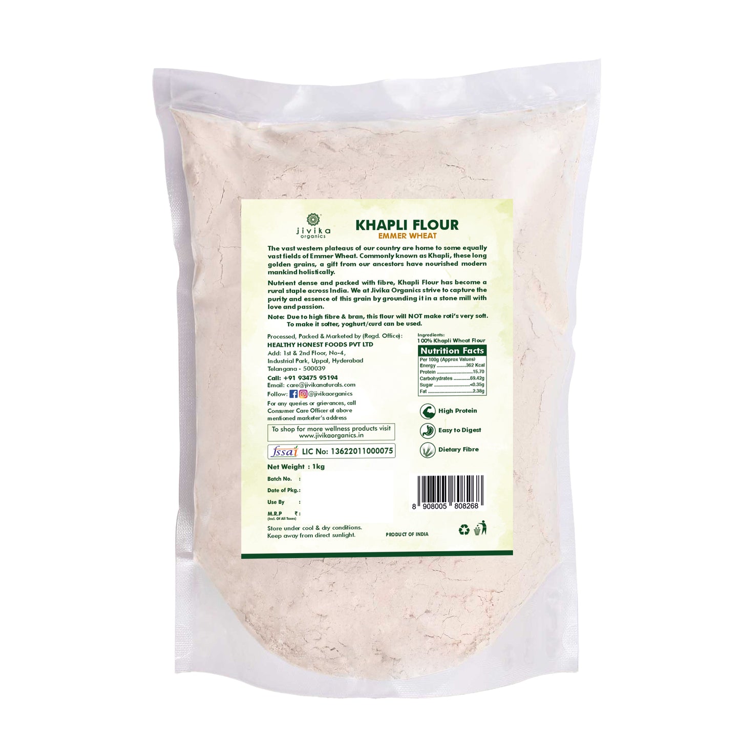 Khapli Flour - Emmer Wheat 1KG