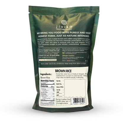 Jivika Pure Brown Rice (Unpolished) – High Fiber Whole Grain, Naturally Grown & Nutritious