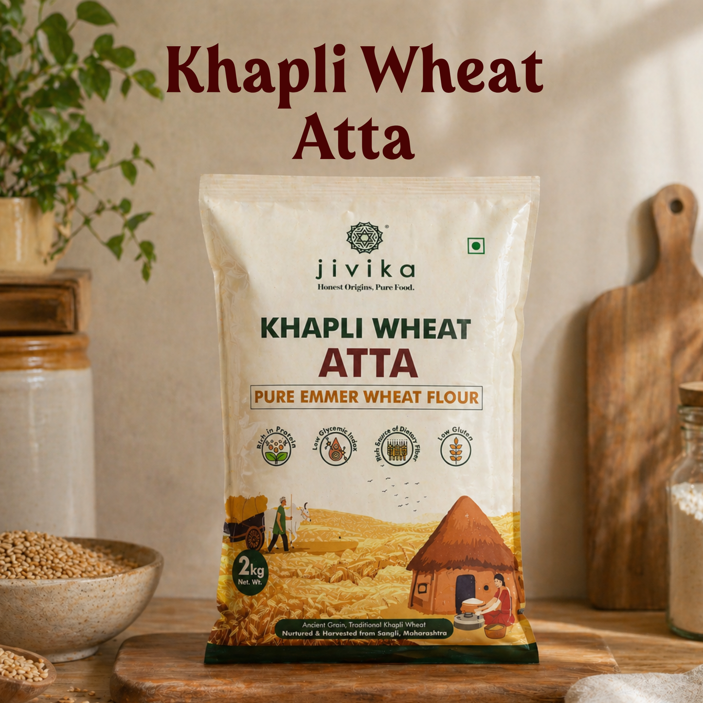Khapli Flour - Emmer Wheat (Lab Tested)
