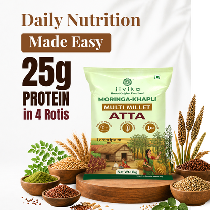 Moringa-Khapli Multi Millet Atta (Lab Tested)